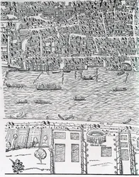 Plan von London, ca. 1560-70